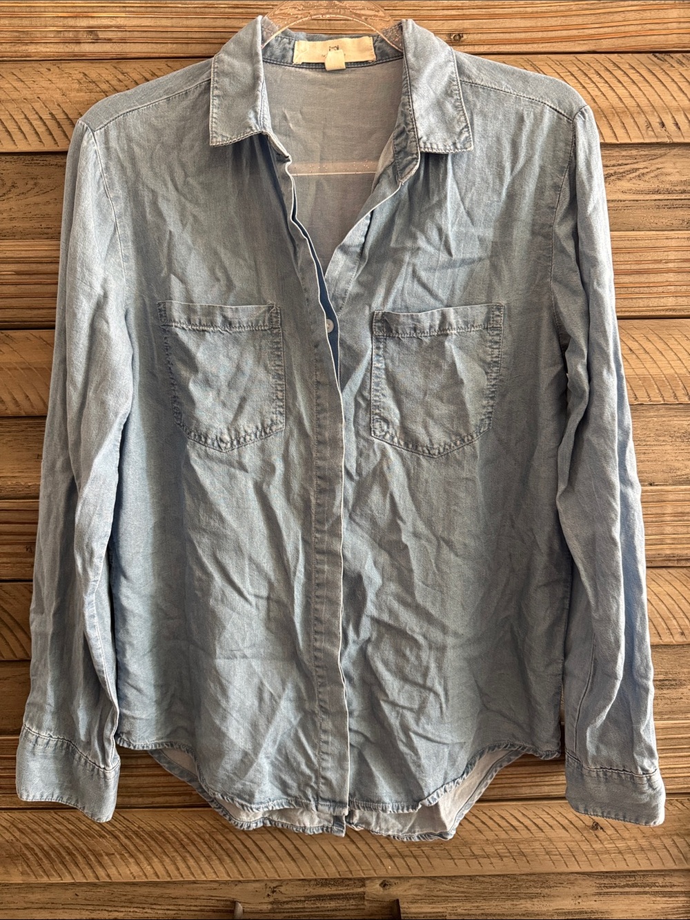 Thread & Supply Light Blue Denim Button-Up Shirt